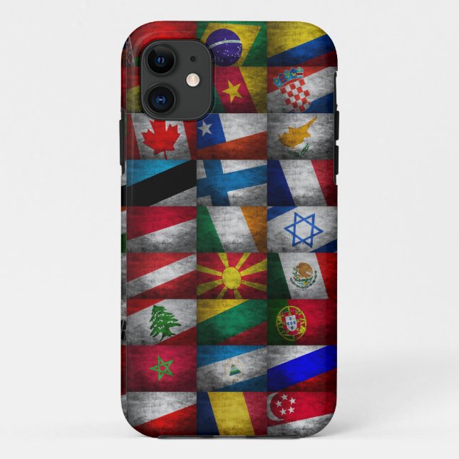 Capa Para iPhone 11 Coleção de sinalizadores (Verso)