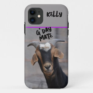 Capa Para iPhone 11 Colega do dia sorrindo cabra personalizável