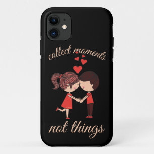 Capa Para iPhone 11 COLETAR MOMENTOS NÃO COISAS românticas bonitinhas