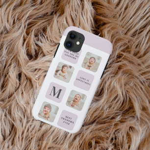 Capa Para iPhone 11 Collage Photo & Best Avó Ever Best Purple Gift