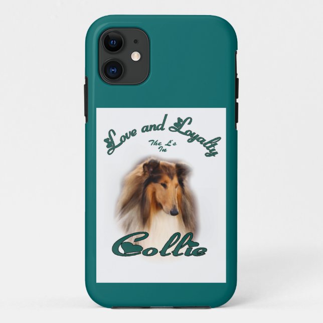 Capa Para iPhone 11 Collie Love and Loyalty (Verso)