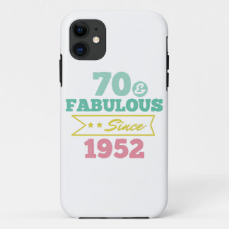Capa Para iPhone 11 colorful 70 and fabulous since 1952