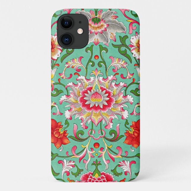 Capa Para iPhone 11 Colorful Floral Pattern (Verso)