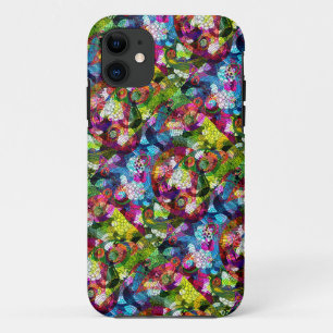 Capa Para iPhone 11 Colorida Romântica Vintage Padrão Floral 2