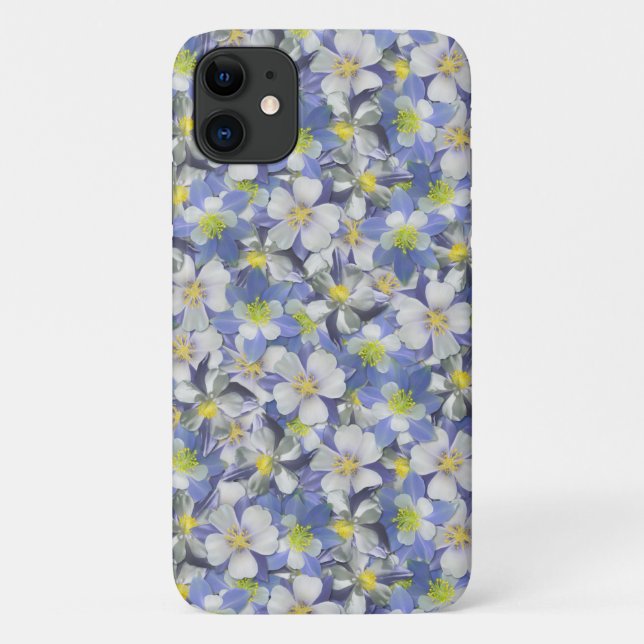 Capa Para iPhone 11 Columbines Padrão Sem Costura (Verso)