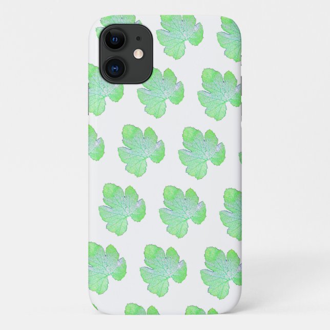 Capa para iPhone 11 com Textura de Folha de Abobri (Verso)
