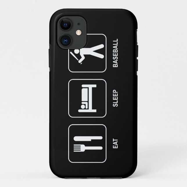 Capa Para iPhone 11 Coma o basebol do sono (Verso)