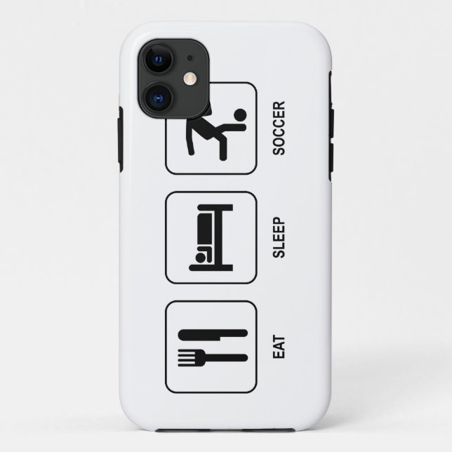 Capa Para iPhone 11 Coma o futebol do sono (Verso)