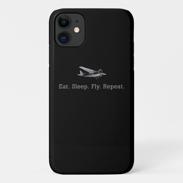Capa Para iPhone 11 Coma Sono Drones Voadores Repetir Presente Aviador (Verso)