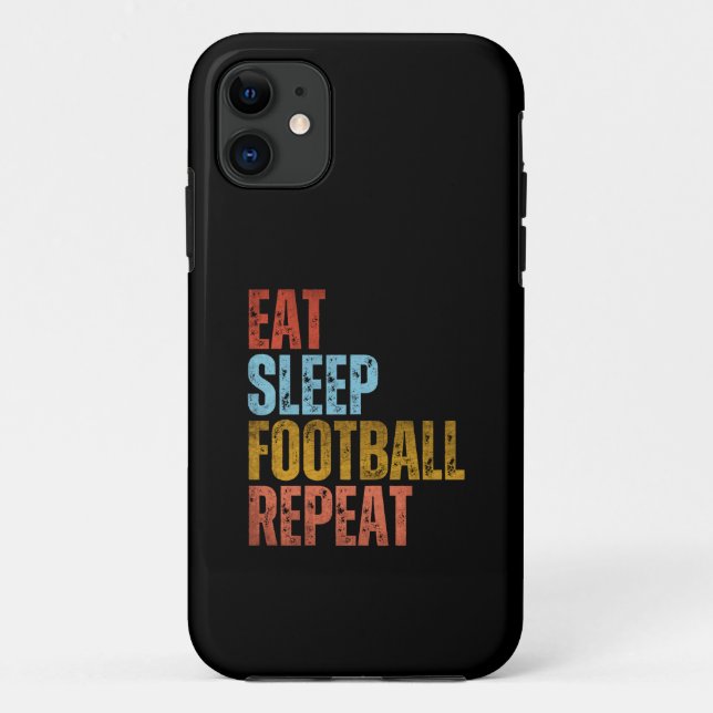CAPA PARA iPhone 11 COMER DORMIR FUTEBOL REPETIR (Verso)