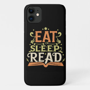 Capa Para iPhone 11 Comer Dormir Ler, Leitura Divertida