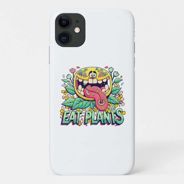 Capa Para iPhone 11 Comer Plantas (Verso)