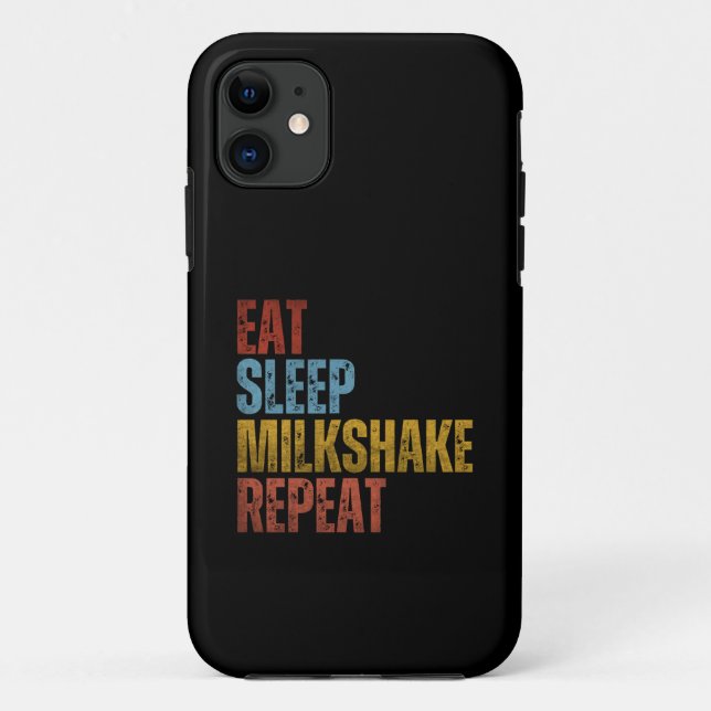 CAPA PARA iPhone 11 COMER REPETIÇÃO DE SONO DE LEITE (Verso)
