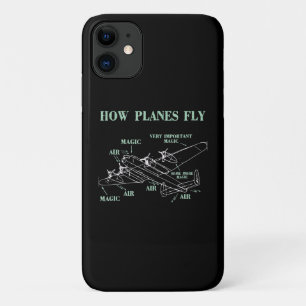 Capa Para iPhone 11 Como os aviões voam Engraçado Piloto de Engenheiro
