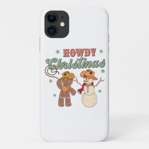 Capa Para iPhone 11 Como vai Natal Cowboy Boneco de Neve Ocidental Div