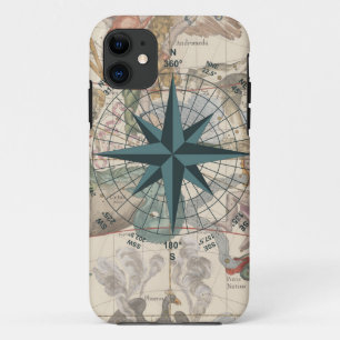 Capa Para iPhone 11 Compass em um Mapa Antigo