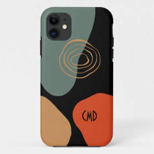 Capa Para iPhone 11 Composição de formas orgânicas abstrato coloridas 