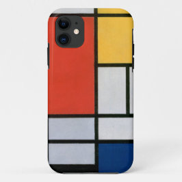 Capa Para iPhone 11 Composição de Mondrian Vermelho, Amarelo, Azul, Pr