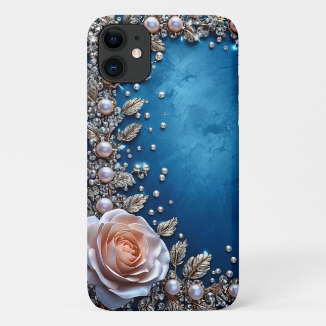 Capa Para iPhone 11 Composição Floral Elegante (Verso)