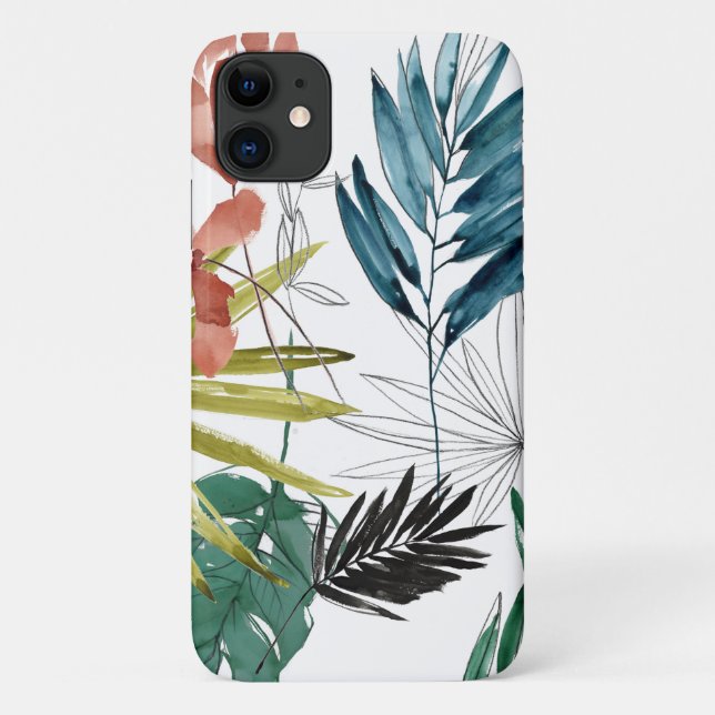 Capa Para iPhone 11 Composição tropical (Verso)