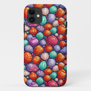 Capa Para iPhone 11 Conchas marinhas coloridas