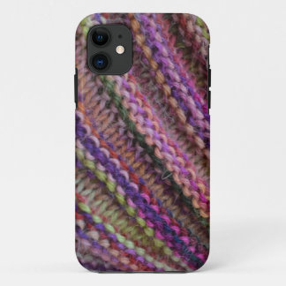 Capa Para iPhone 11 Confecção de malhas em cores do por do sol