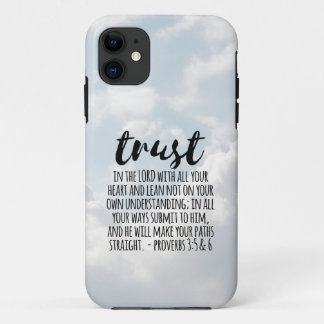 Capa Para iPhone 11 Confiança no Lorde Proverbs 3:5-6