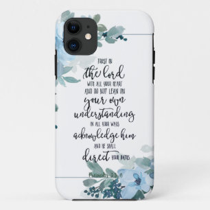 Capa Para iPhone 11 Confie no Senhor floral