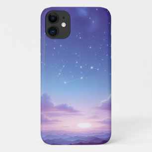 Capa Para iPhone 11 Constelação do Céu Estrelado Estético - Sonhador