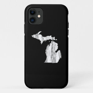 Capa Para iPhone 11 Contorno do estado de Michigan em apuros