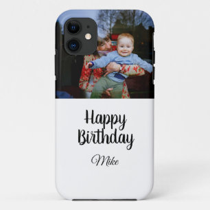 Capa Para iPhone 11 convite de foto de aniversário personalizado simpl