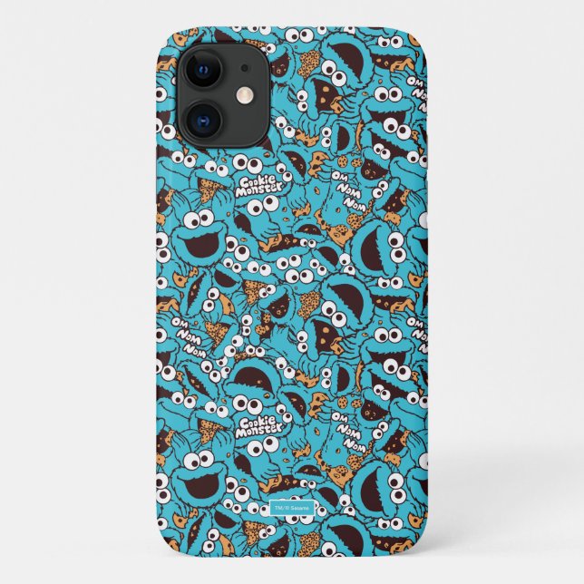 Capa Para iPhone 11 Cookie Monster | Nom Nom Nom Padrão (Verso)