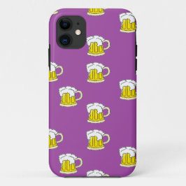Capa Para iPhone 11 Copo de cerveja espumante em roxo