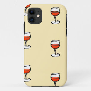 Capa Para iPhone 11 copo de vinho em laranja
