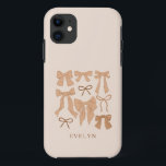 Capa Para iPhone 11 Coquette Girly Arcos Terracotta<br><div class="desc">Coquete e capa de telefone branca com ilustração desenhada à mão de arcos de terracota.</div>