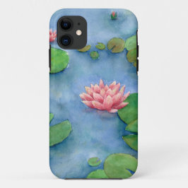 Capa Para iPhone 11 Cor d'água do Flor do Lotus