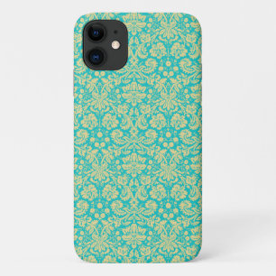 Capa Para iPhone 11 Cor damasco, Azul Damasco, Francês Damasco