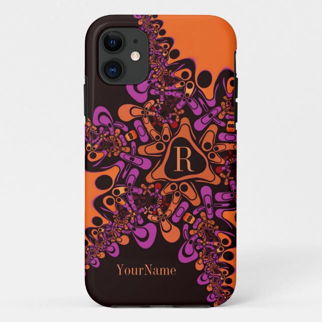 Capa Para iPhone 11 Cor - de - laranja Cor - de - laranja moderna Mono (Verso)