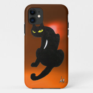 Capa Para iPhone 11 Cor de laranja de CAT PRETO