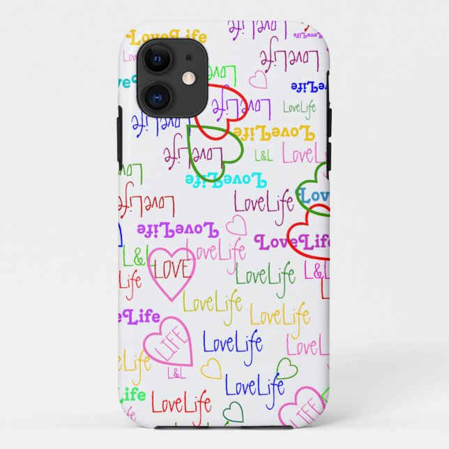 Capa Para iPhone 11 Cor múltipla do LoveLife (Verso)