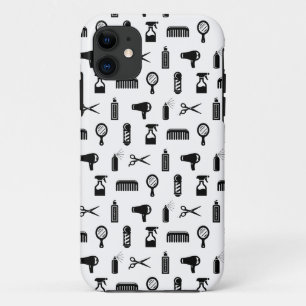 Capa Para iPhone 11 COR PERSONALIZADA DO Padrão de Hairdresser de Salã