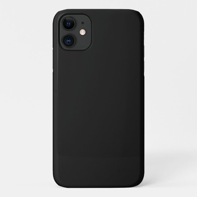 Capa Para iPhone 11 Cor preto Onyx profissional | Elegante Clássico (Verso)