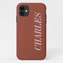 Cor Sólida Castanho | Nome minimalista