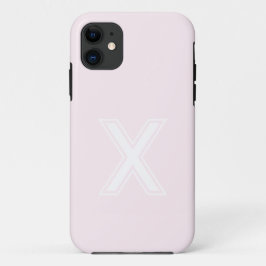 Capa Para iPhone 11 Cor Sólida da lavanda | Monograma minimalista