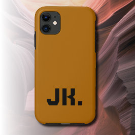 Capa Para iPhone 11 Cor Sólida do Ginger | Mínimo inicial