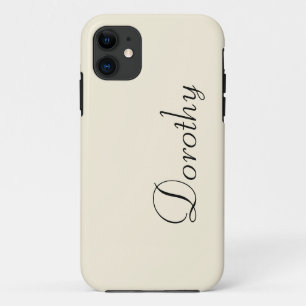 Capa Para iPhone 11 Cor Sólida do Lace Antiquado Nome minimalista