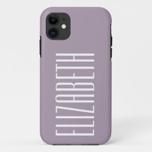 Capa Para iPhone 11 Cor sólida do rosa Quartz Nome minimalista
