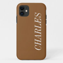 Cor Sólida Marrom Caramel | Nome minimalista