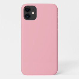 Capa Para iPhone 11 Cor Sólida Rosa Esbranquiçada da Tendência | Elega