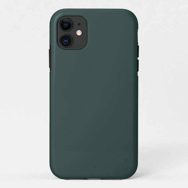 Capa Para iPhone 11 Cor Sólida Verde Caçadora (Verso)